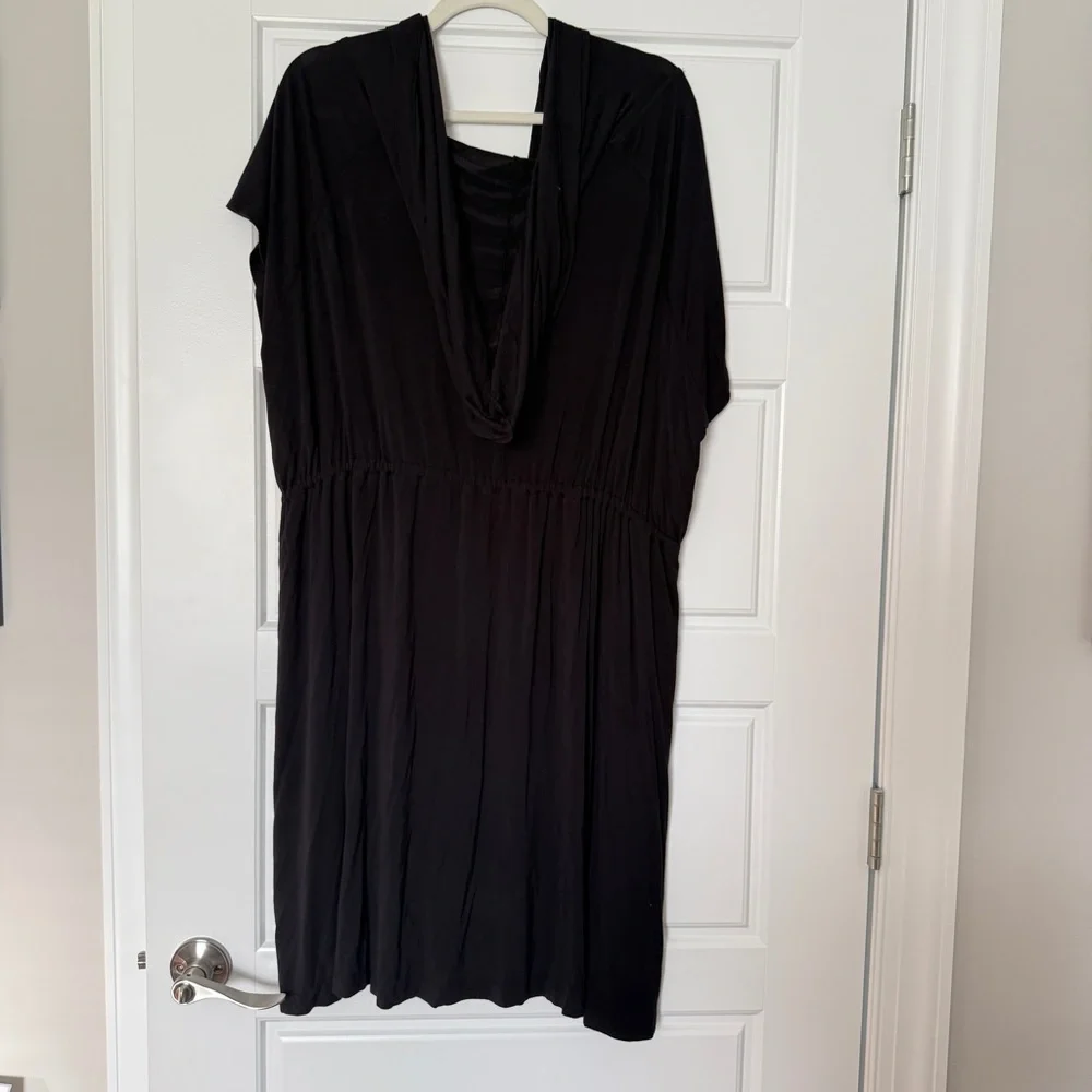 Black Hooded Dress - Picture 2 of 2